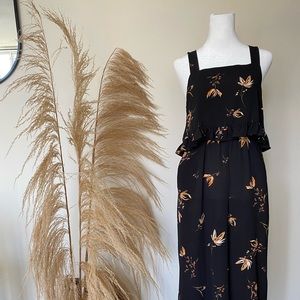 BP Black Ruffle Floral Print Jumper